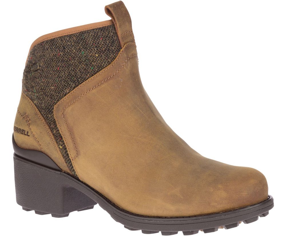 Merrell Boots Brown - Chateau II Mid Pull Waterproof - Womens 92NKRHZPV